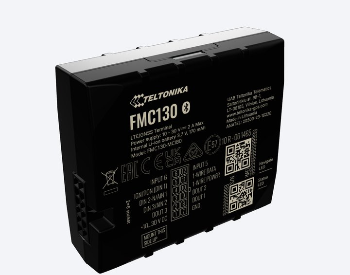 Los sensores se conectan a un equipo como el Teltonika FMC130.